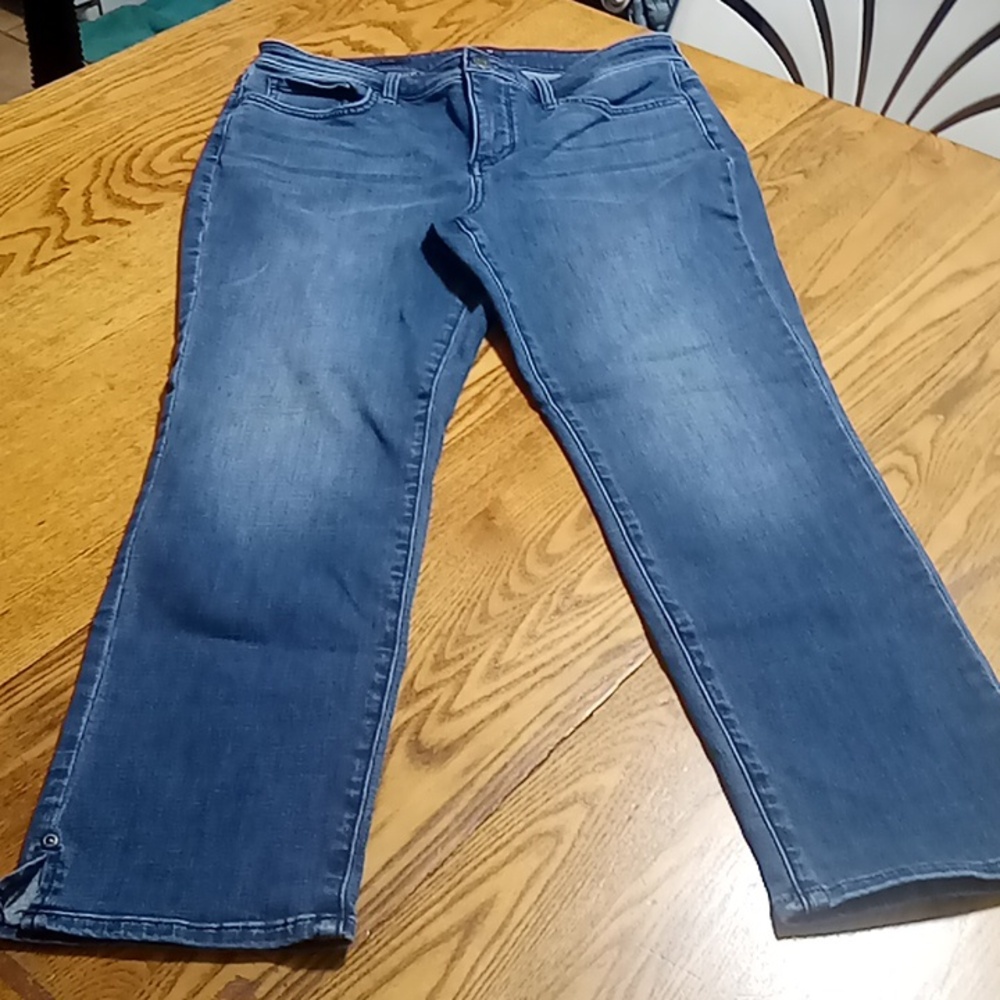 NYDJ Jeans 10P Womens BLUE SHERI SLIM Preowned Summer Winter Casual Work Used